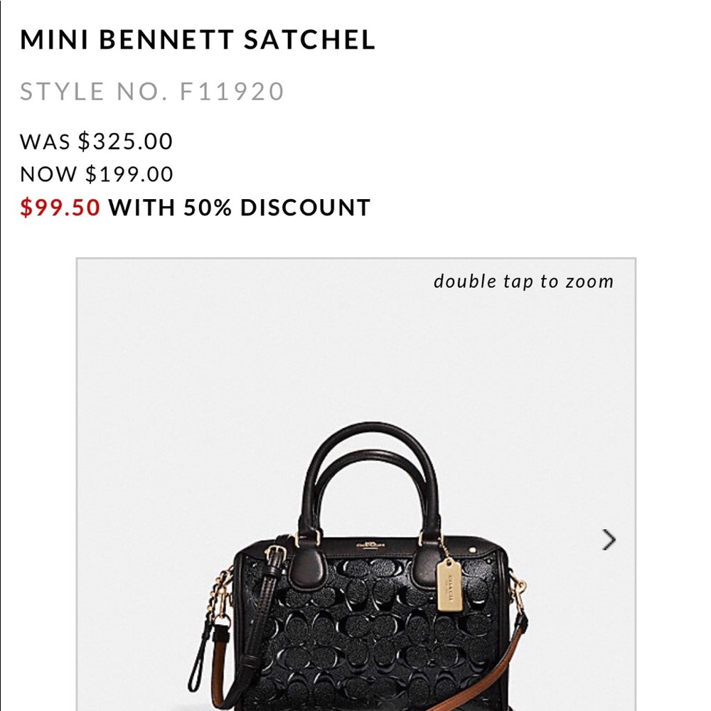 ISO Coach Mini Bennett Satchel F11920